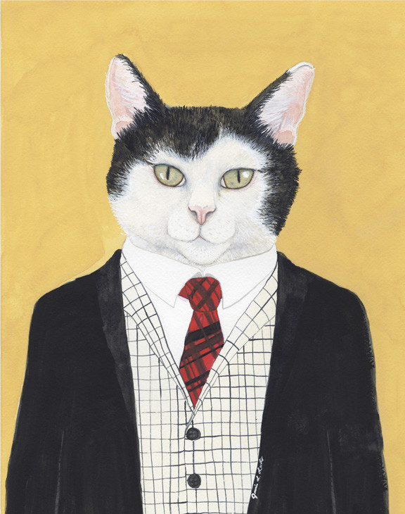 Black And White Cat Roux By Jamie L Luoto Artwork Archive