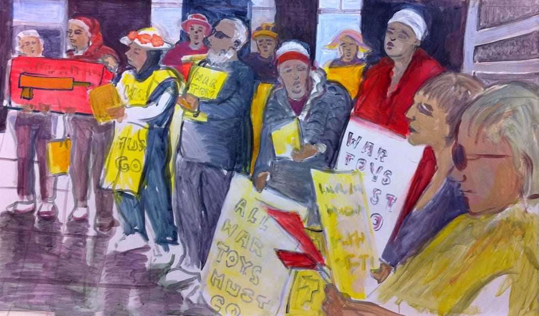 War Toy Protest by Regina Silvers, Image 1.
