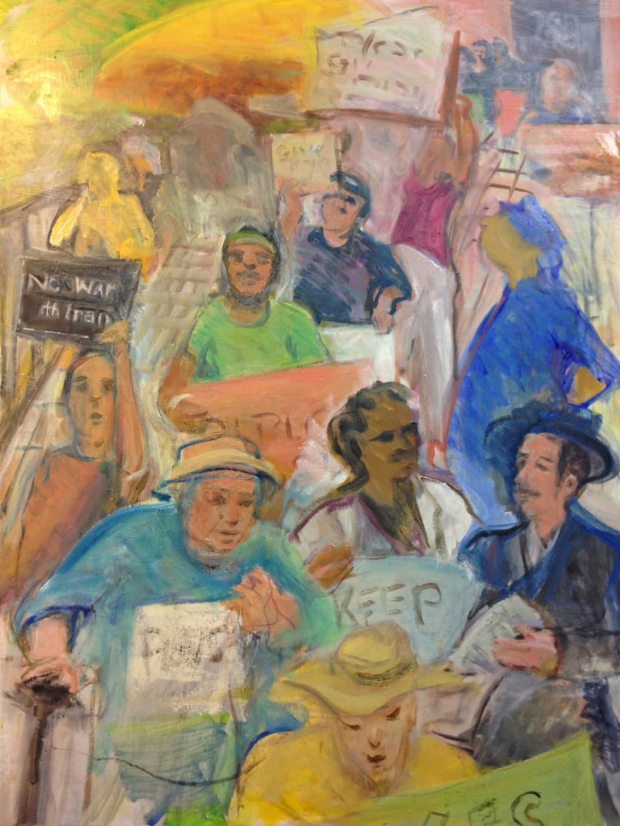 Schumer Protest Canvas? by Regina Silvers 