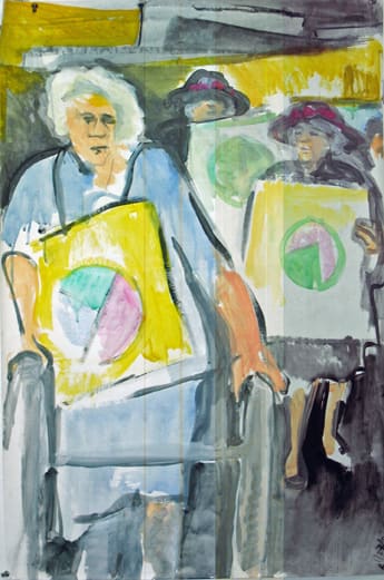 Times Square Rally, Betty by Regina Silvers 