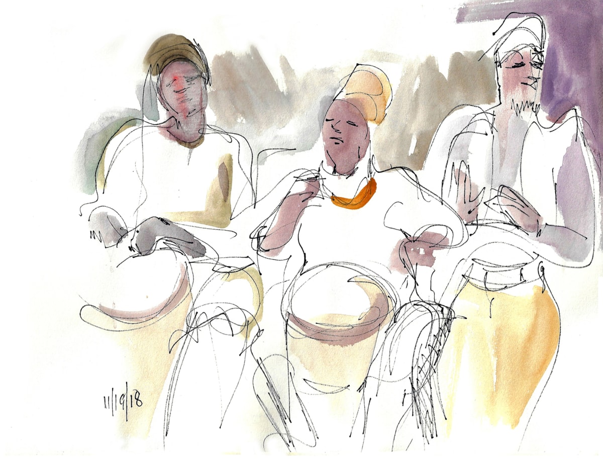 Drummers.11-19-18 Jazz Foundation by Regina Silvers  Image: Drummers at Jazz Foundation