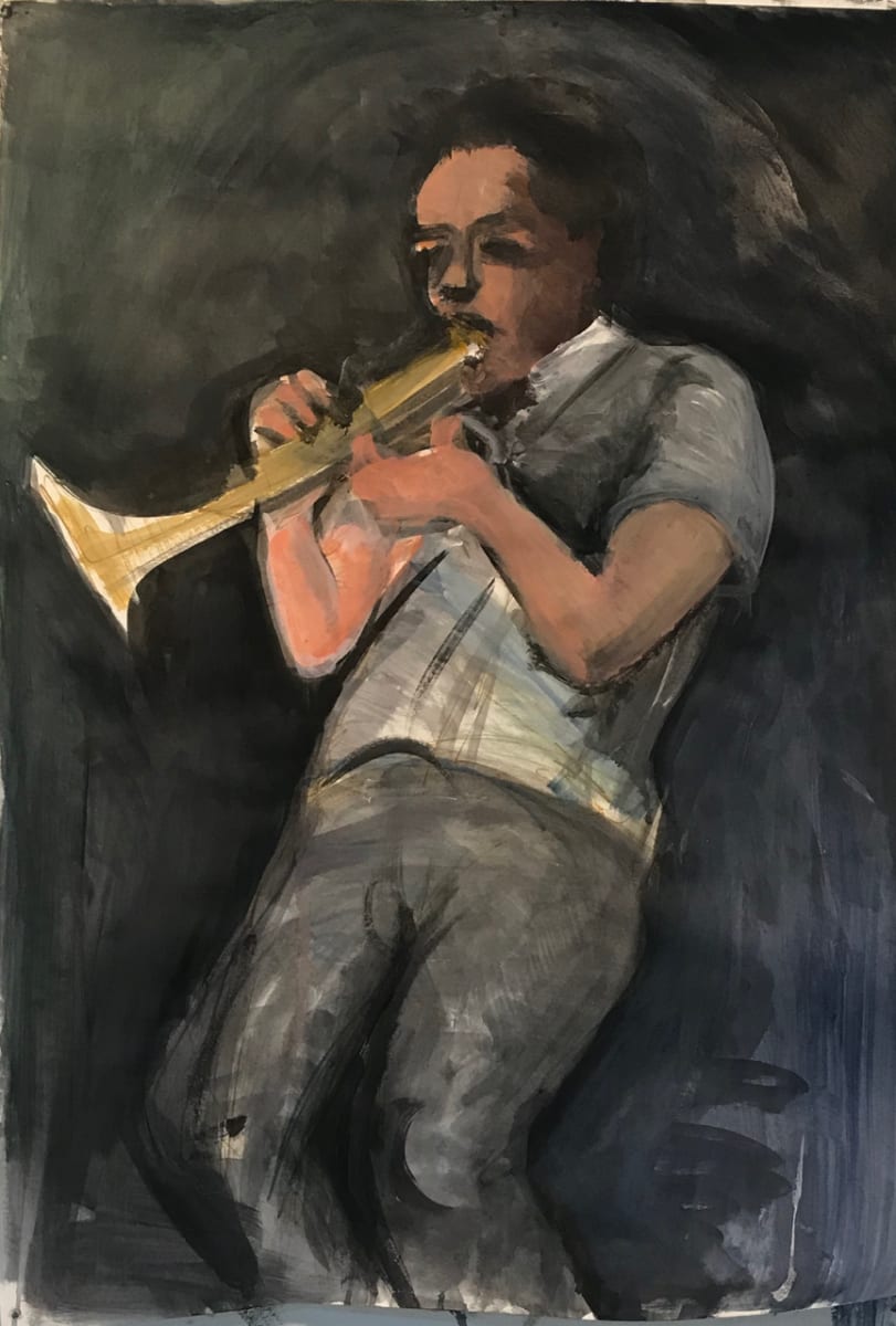 Horn Player by Regina Silvers 