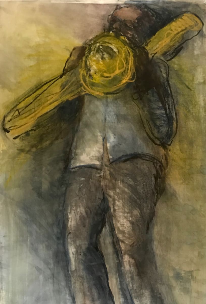Michael on Saxophone by Regina Silvers 