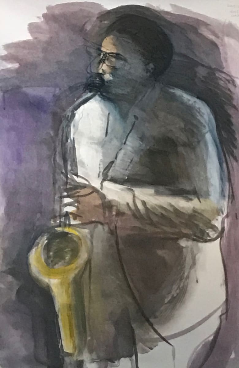 Saxophone Player #1 by Regina Silvers 