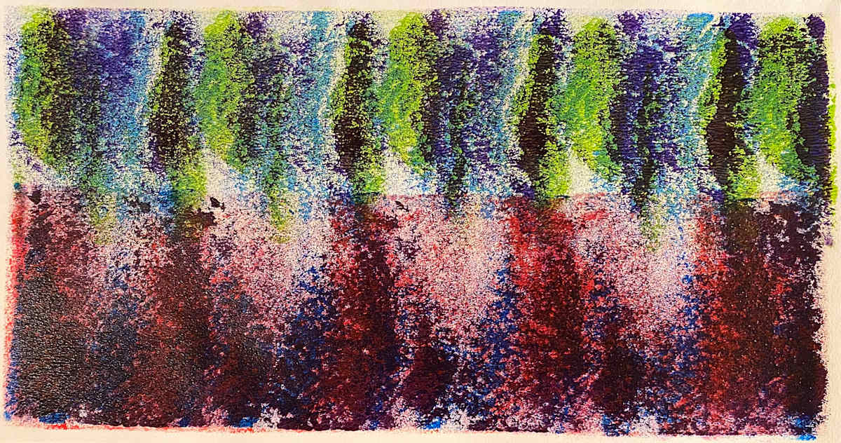 Colloquial Surrender by Dean Brown  Image: 2024, 11x20, acrylic on paper