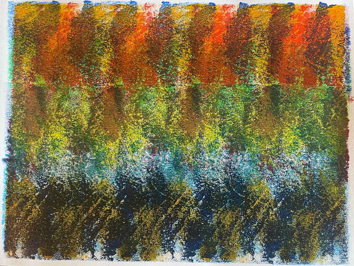 Huddled Masses by Dean Brown  Image: 2024, 15x20, acrylic on paper