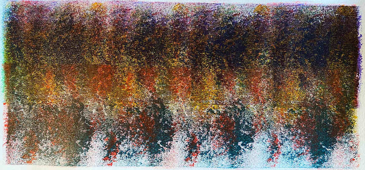 Shooting Gallery by Dean Brown  Image: 2024, 10x20, acrylic on paper