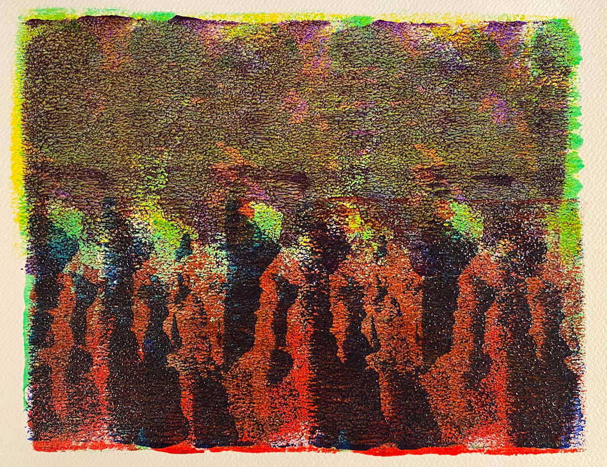 Vesper Parade by Dean Brown  Image: 2024, 11x14, acrylic on paper