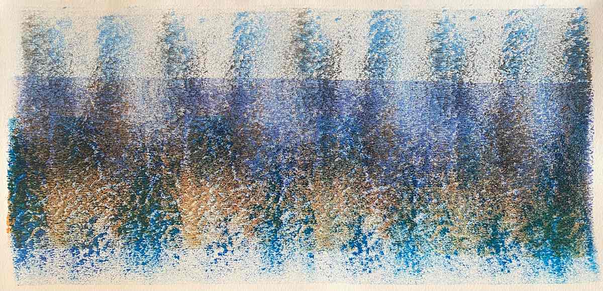 Winter Target by Dean Brown  Image: 2024, 10x20, acrylic on paper