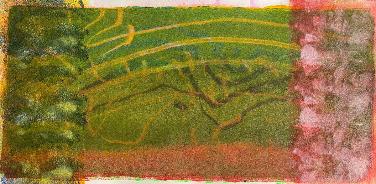 My Canorous Ambrosia by Dean Brown  Image: 2025, 12x24, acrylic on paper