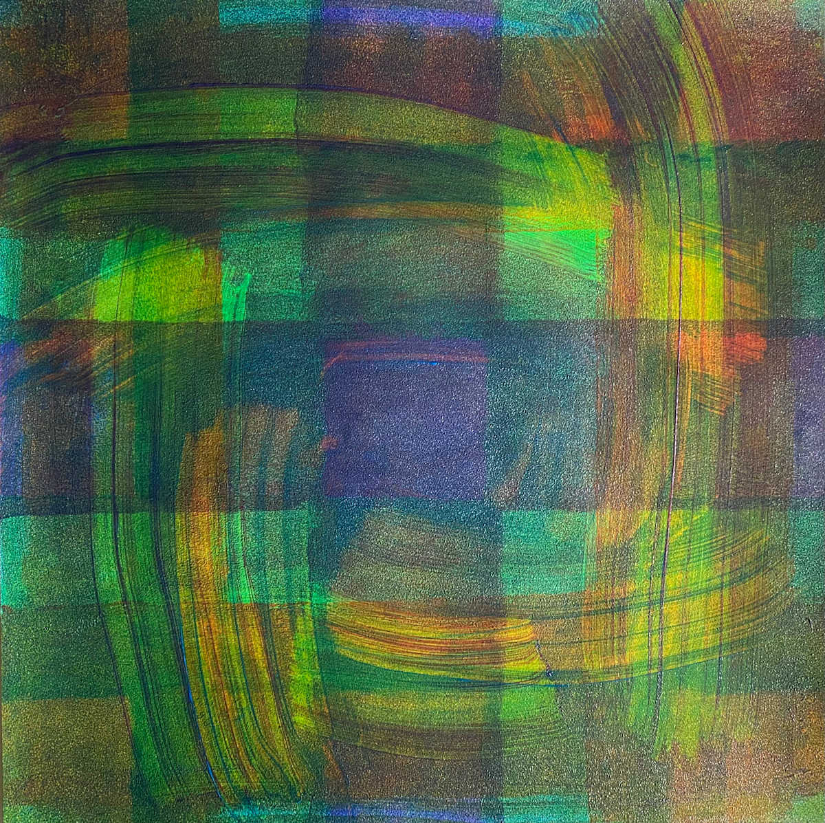 Agitate With Quaver by Dean Brown  Image: 2025, 24x24, acrylic on paper