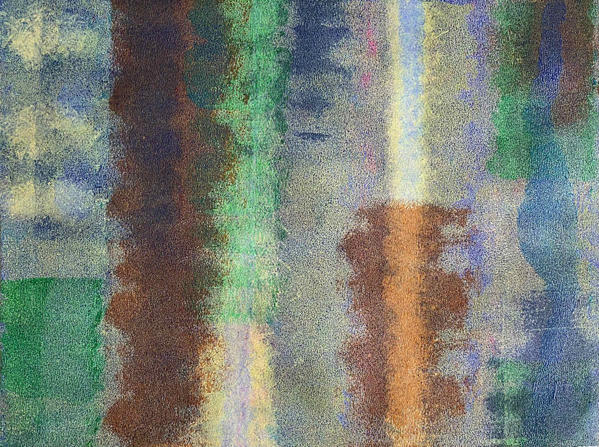 Annulet Stay by Dean Brown  Image: 2025, 18x24, acrylic on paper