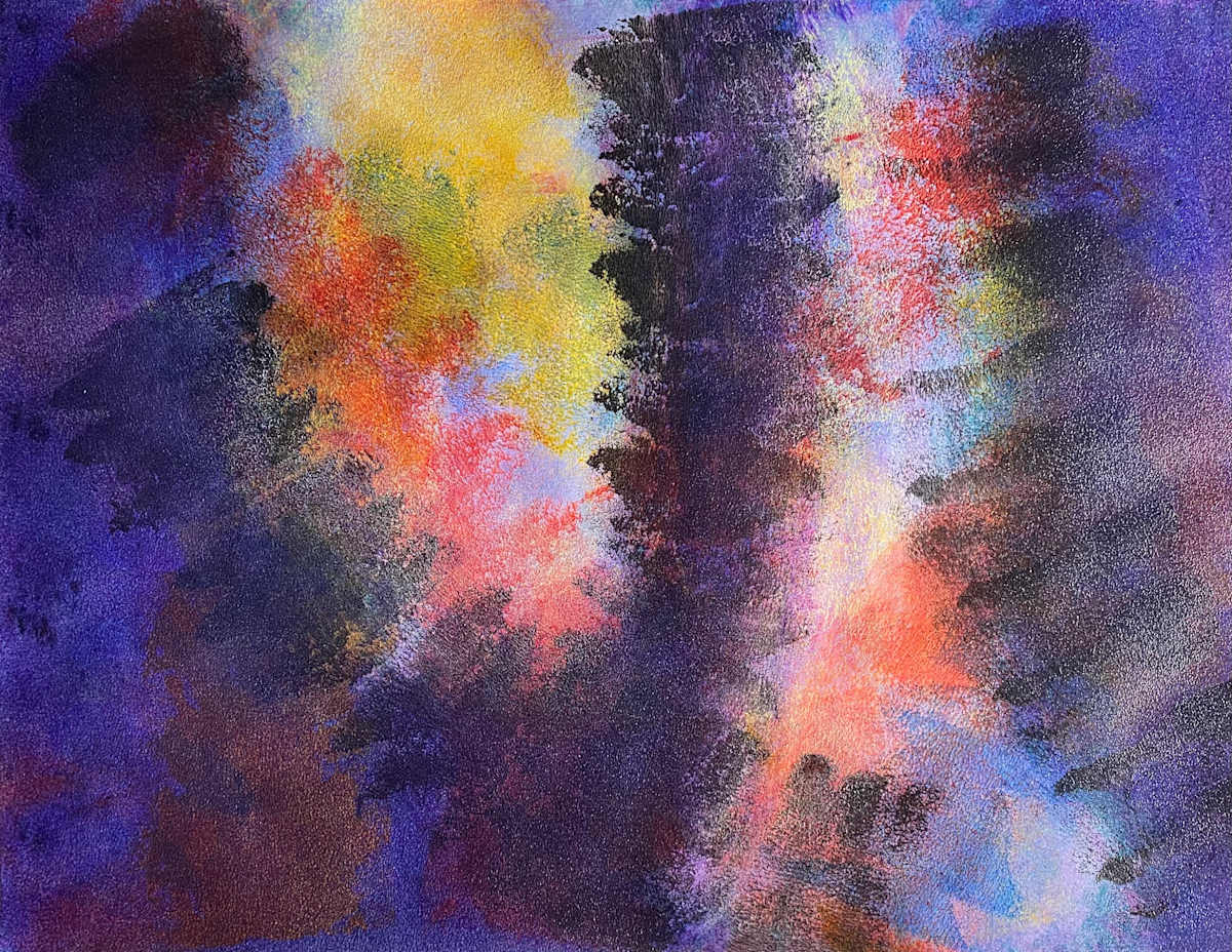 Erection by Dean Brown  Image: 2025, 18x24, acrylic on paper