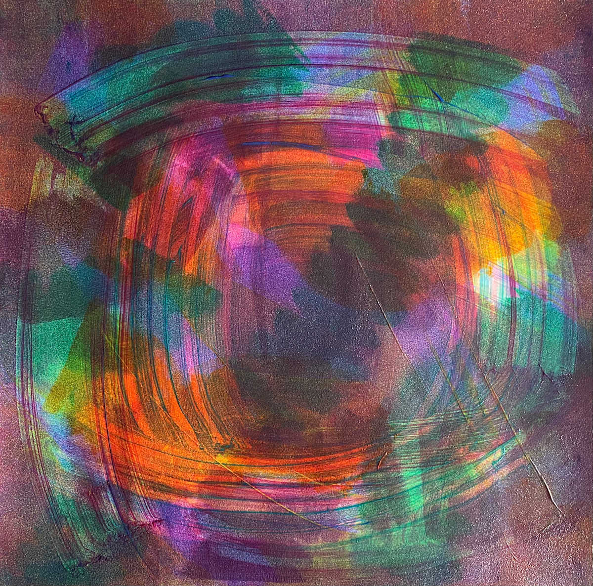 Euphoria Under Purpose by Dean Brown  Image: 2025, 24x24, acrylic on paper