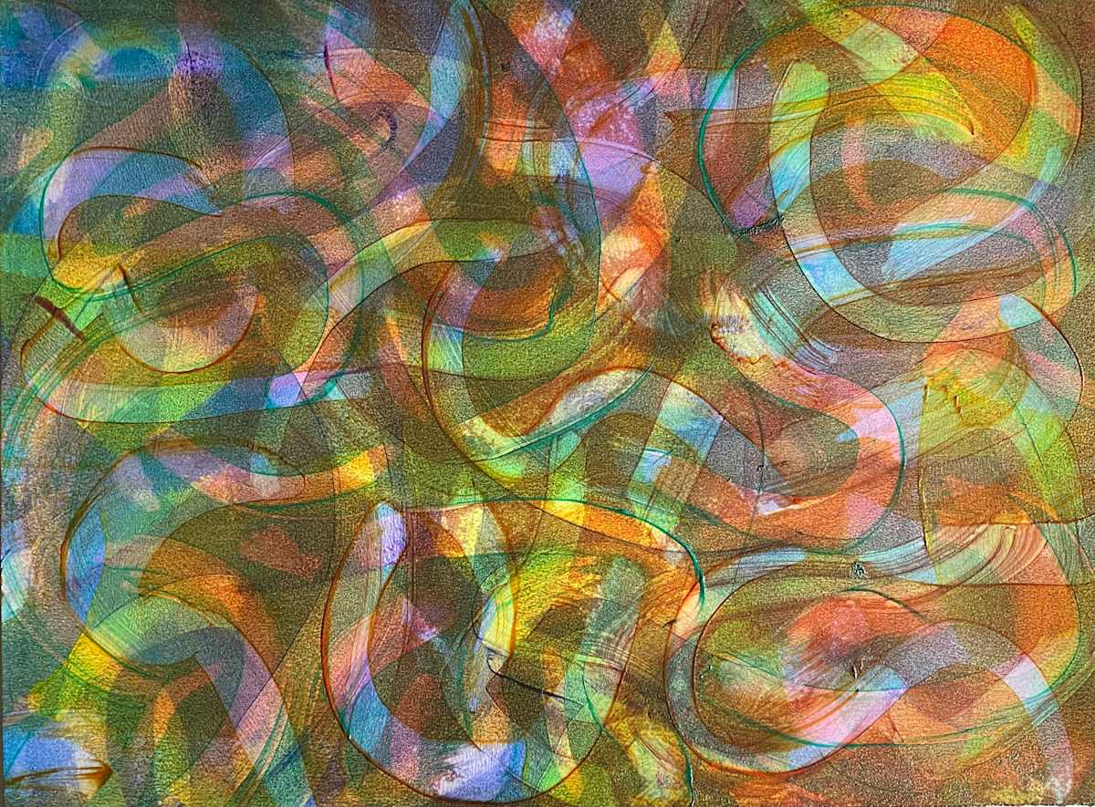 Flaw Like Regard by Dean Brown  Image: 2025, 18x24, acrylic on paper
