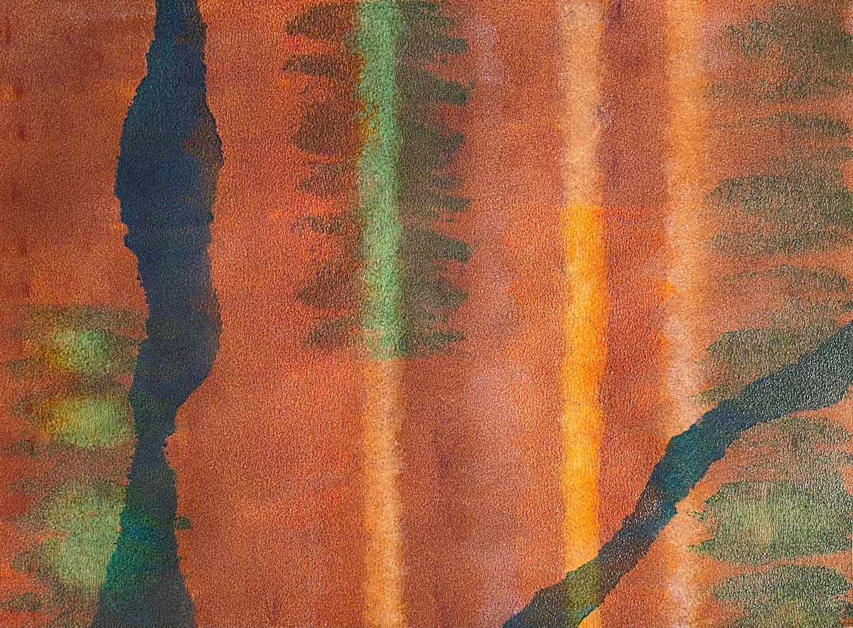 Furlough Delineation by Dean Brown  Image: 2025, 18x24, acrylic on paper