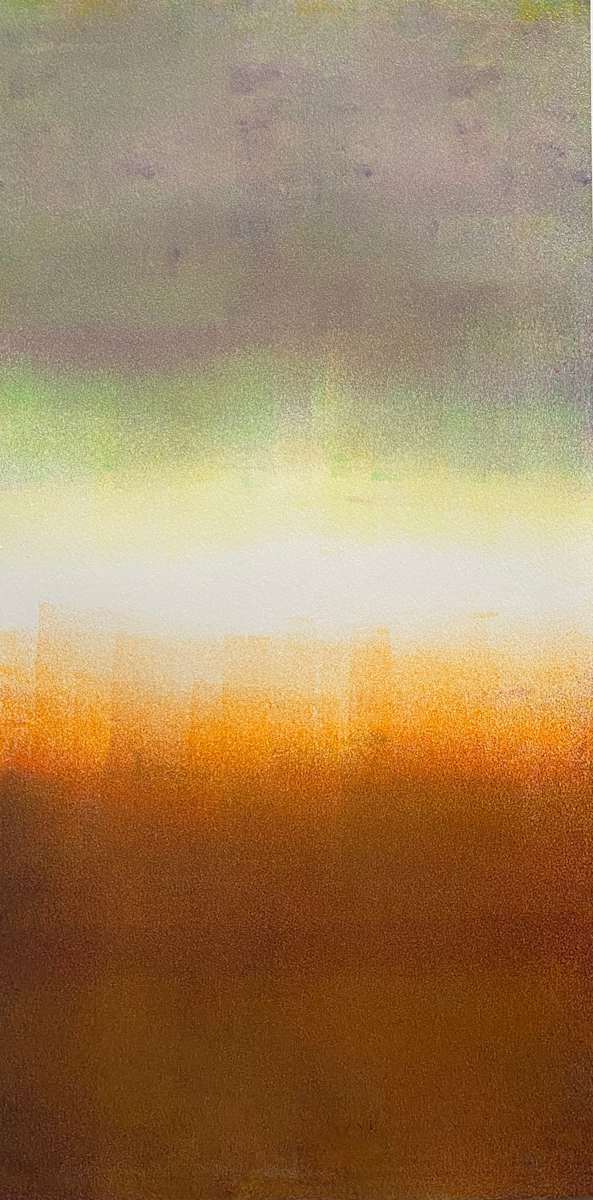Furrow By Order by Dean Brown  Image: 2025, 24x12, acrylic on paper