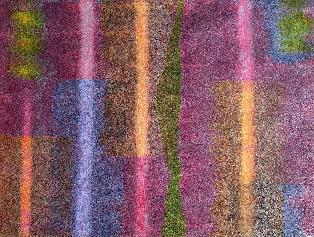 Hinder Split by Dean Brown  Image: 2025, 18x24, acrylic on paper