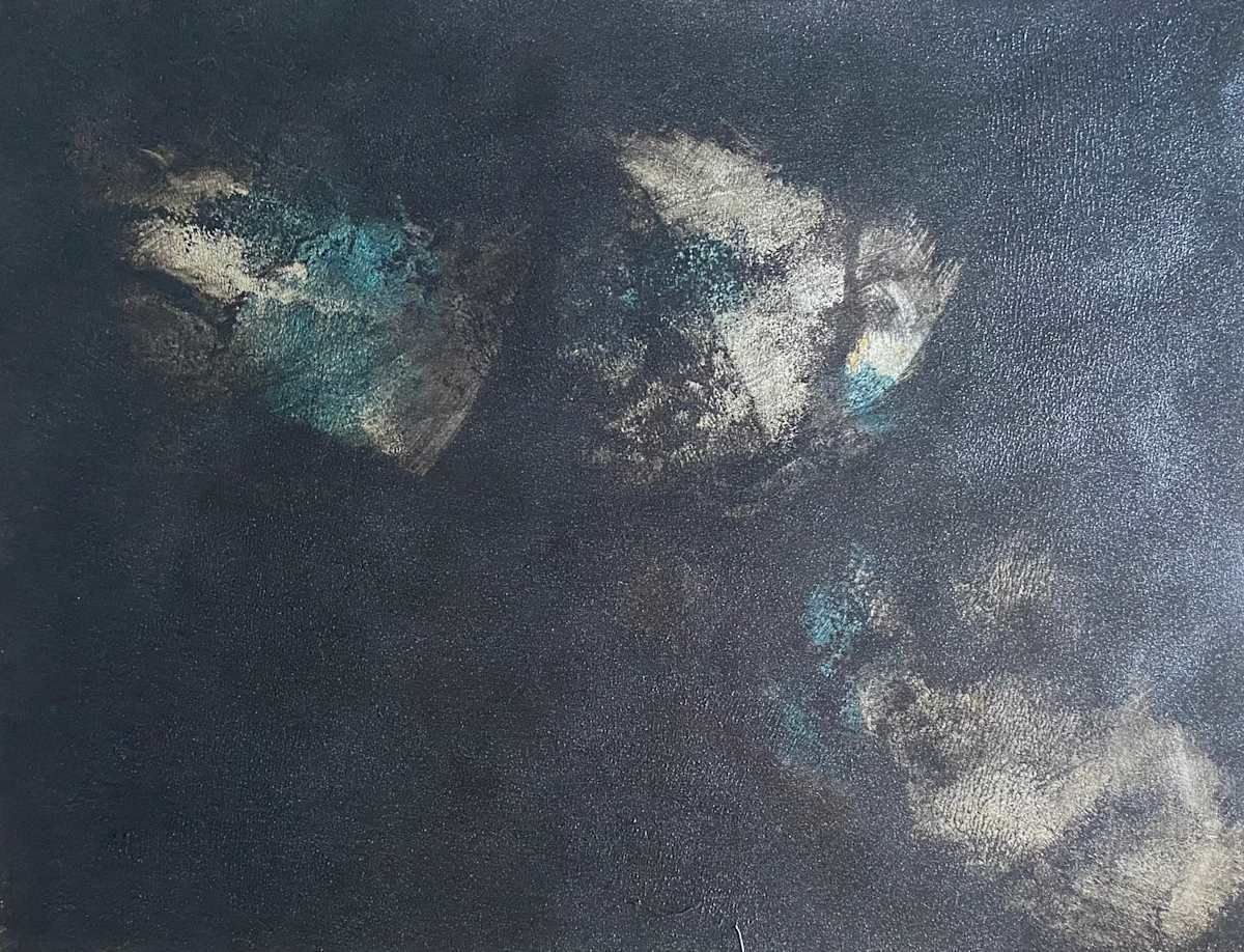 Human Coda by Dean Brown  Image: 2025, 20x26, acrylic on paper