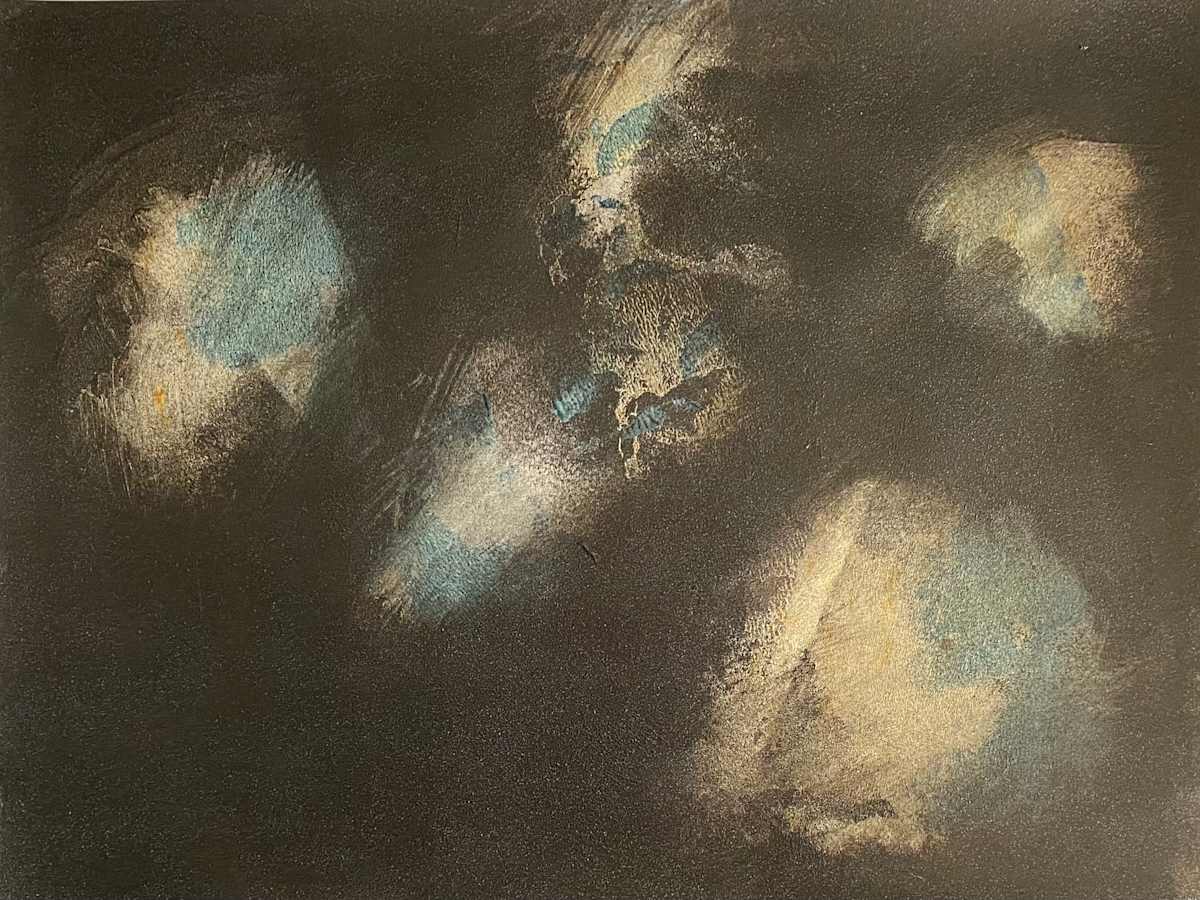 Ignorance/Bliss by Dean Brown  Image: 2025, 18x24, acrylic on paper