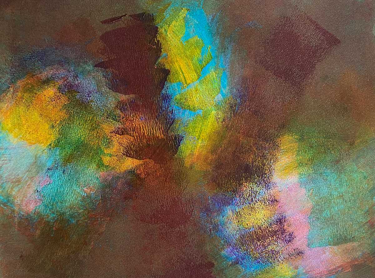 Lurid Secession by Dean Brown  Image: 2025, 18x24, acrylic on paper