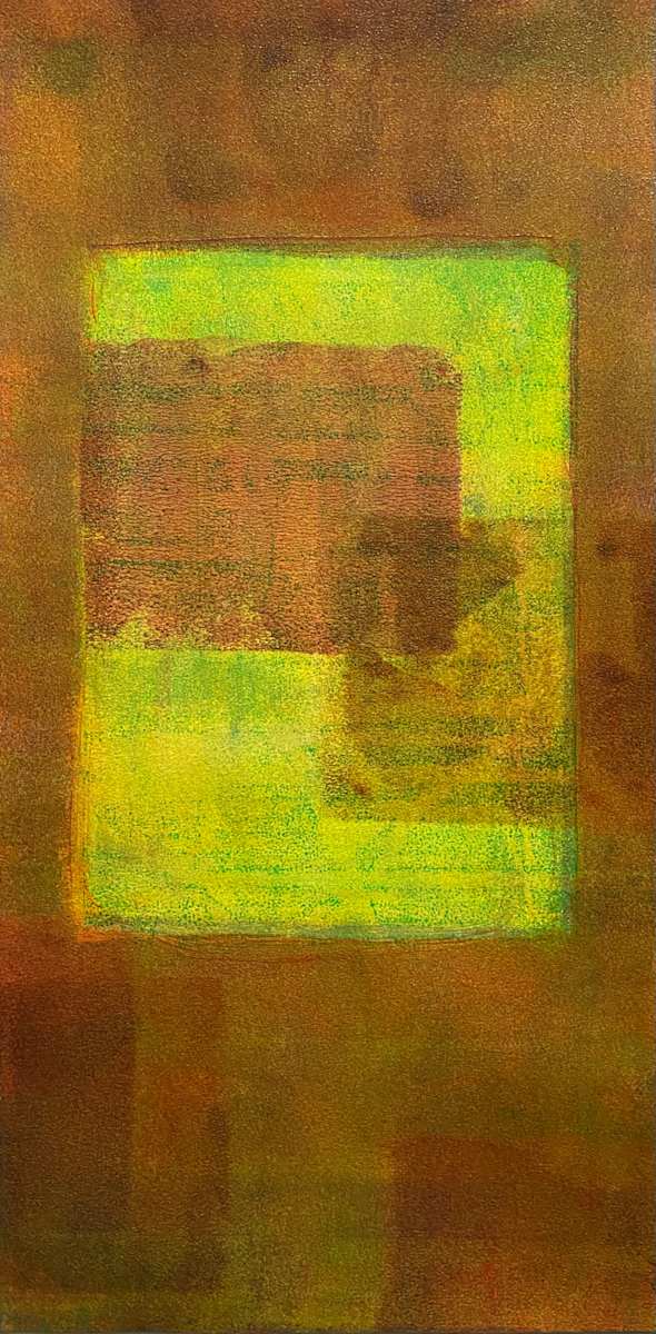 Manifesto Glow by Dean Brown  Image: 2025, 24x12, acrylic on paper