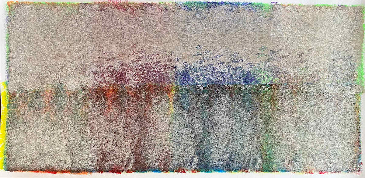 Melting History by Dean Brown  Image: 2025, 12x24, acrylic on paper