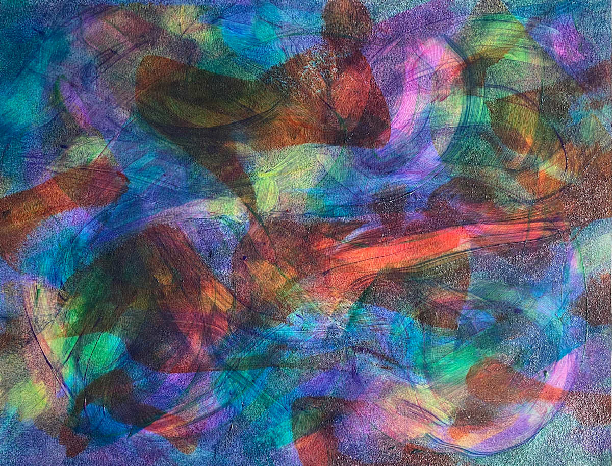 Miasma For Disdain by Dean Brown  Image: 2025, 20x26, acrylic on paper
