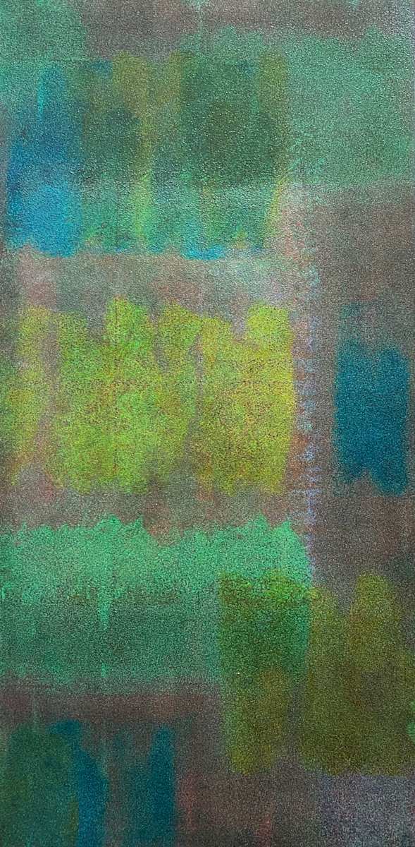 Midnight Bastion by Dean Brown  Image: 2025, 24x12, acrylic on paper