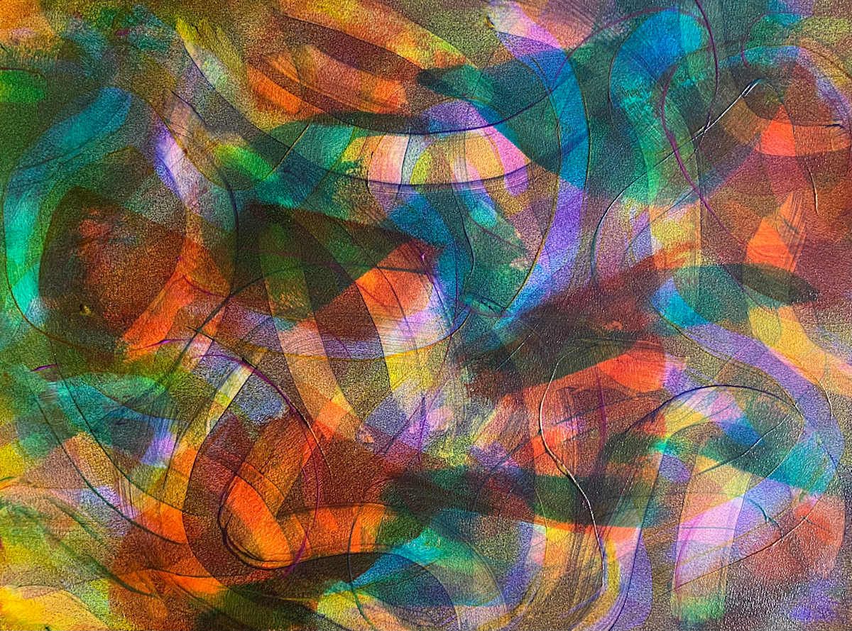 Mirth By Weight by Dean Brown  Image: 2025, 18x24, acrylic on paper