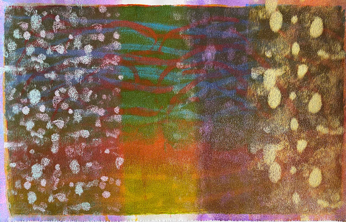 My Apostolic Rabblement by Dean Brown  Image: 2025, 13x20, acrylic on paper