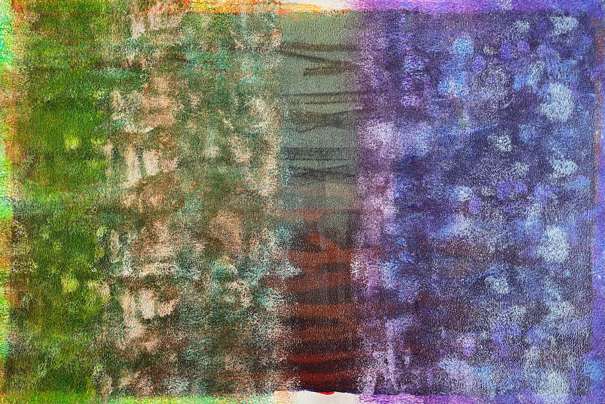 My City Fundament by Dean Brown  Image: 2025, 12x18, acrylic on paper