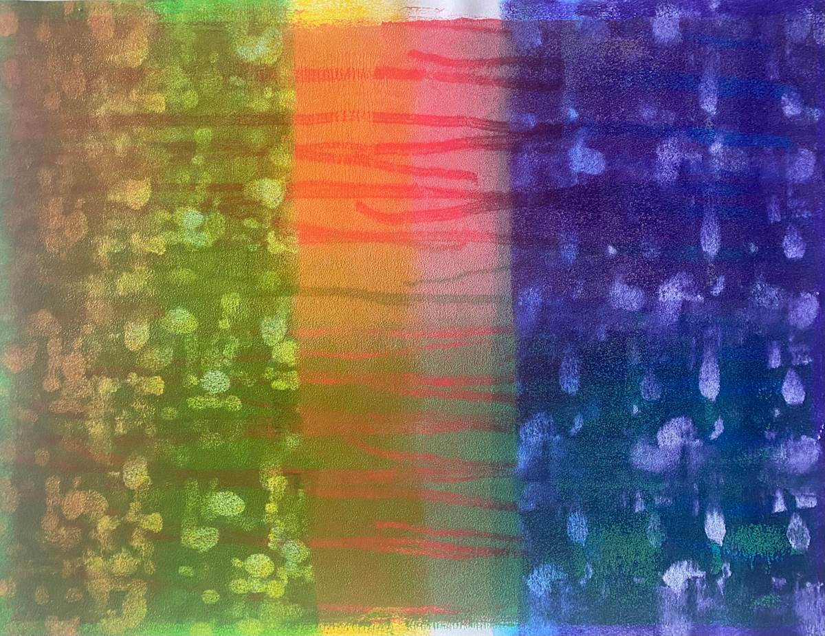 My Compartmental Charisma by Dean Brown  Image: 2025, 20x26, acrylic on paper