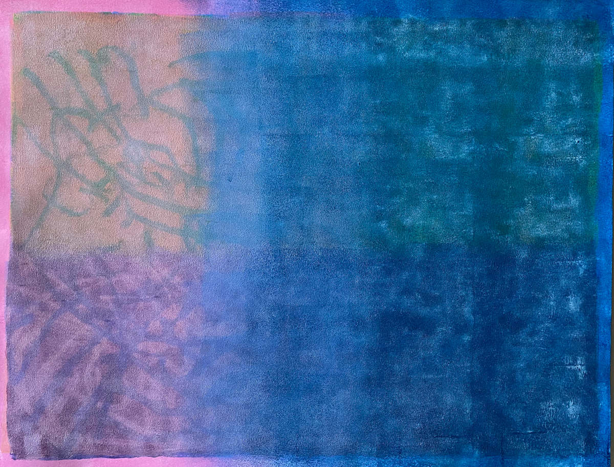 My Desultory Cognizance by Dean Brown  Image: 2025, 20x26, acrylic on paper