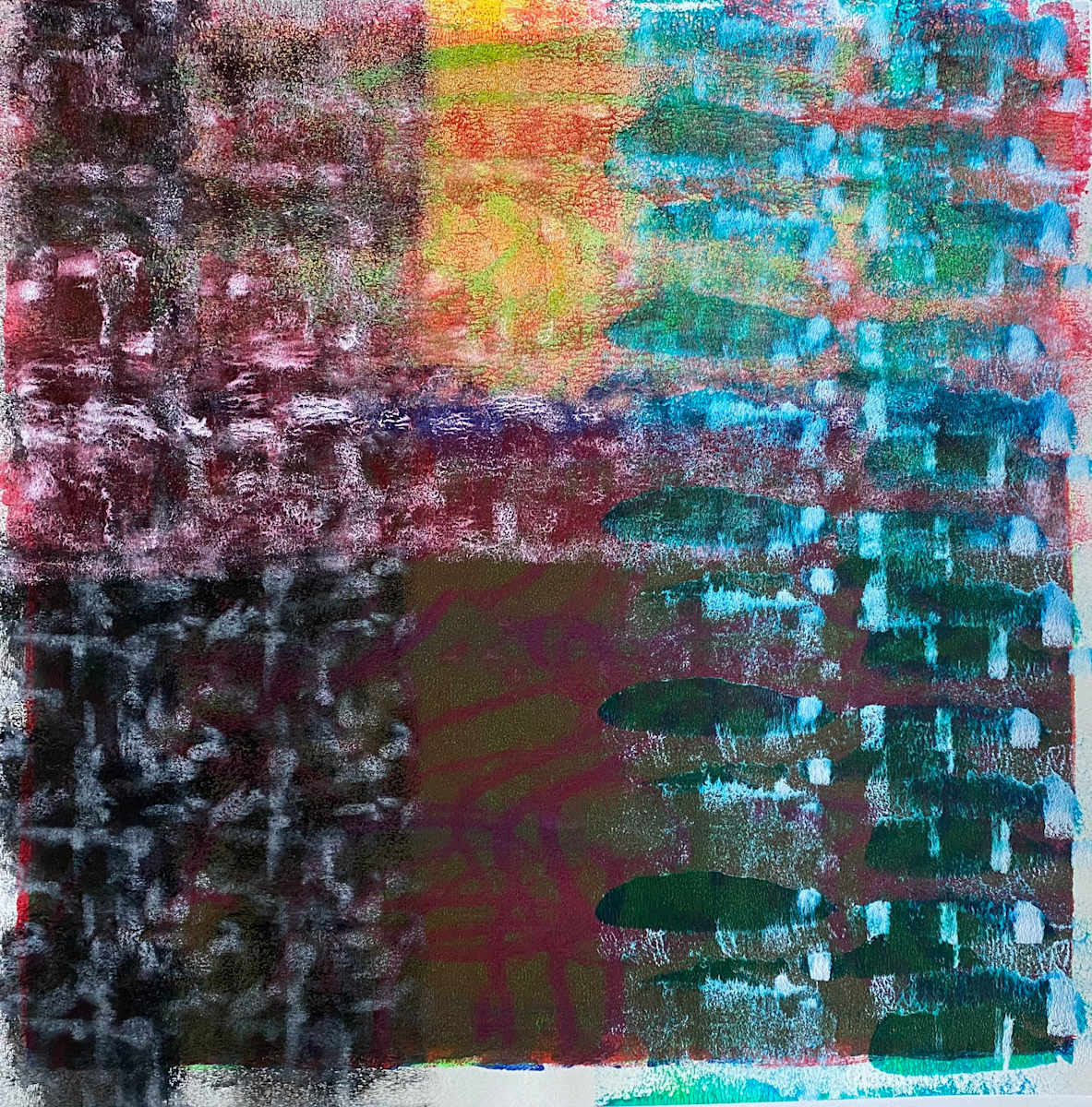 My Hermetical Refection by Dean Brown  Image: 2025, 24x24, acrylic on paper