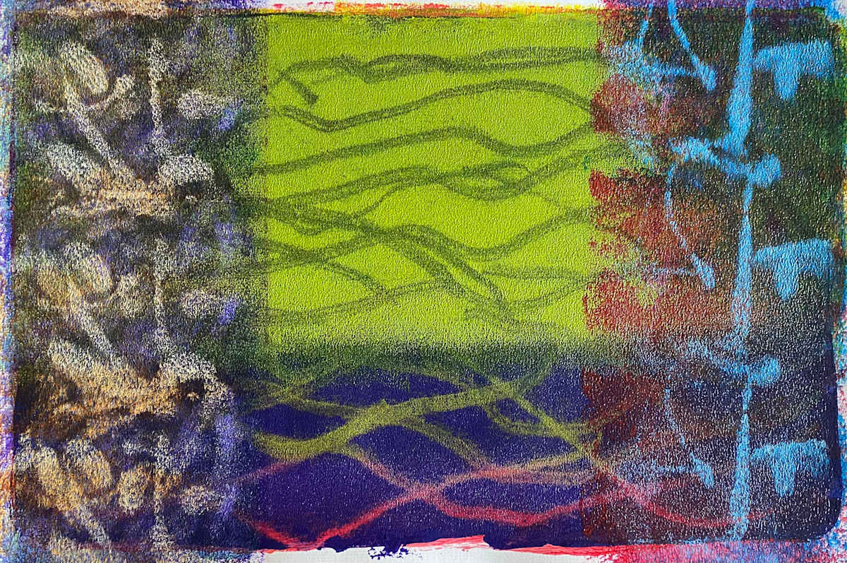 My Livid Panacea by Dean Brown  Image: 2025, 12x18, acrylic on paper