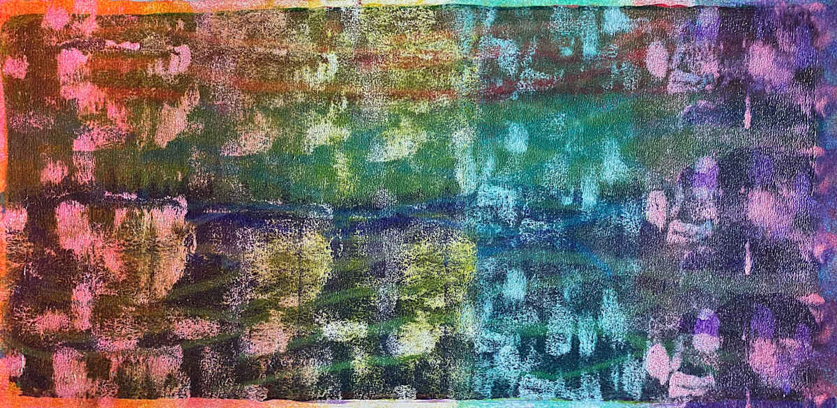 My Perturbed Juvenessence by Dean Brown  Image: 2025, 12x24, acrylic on paper