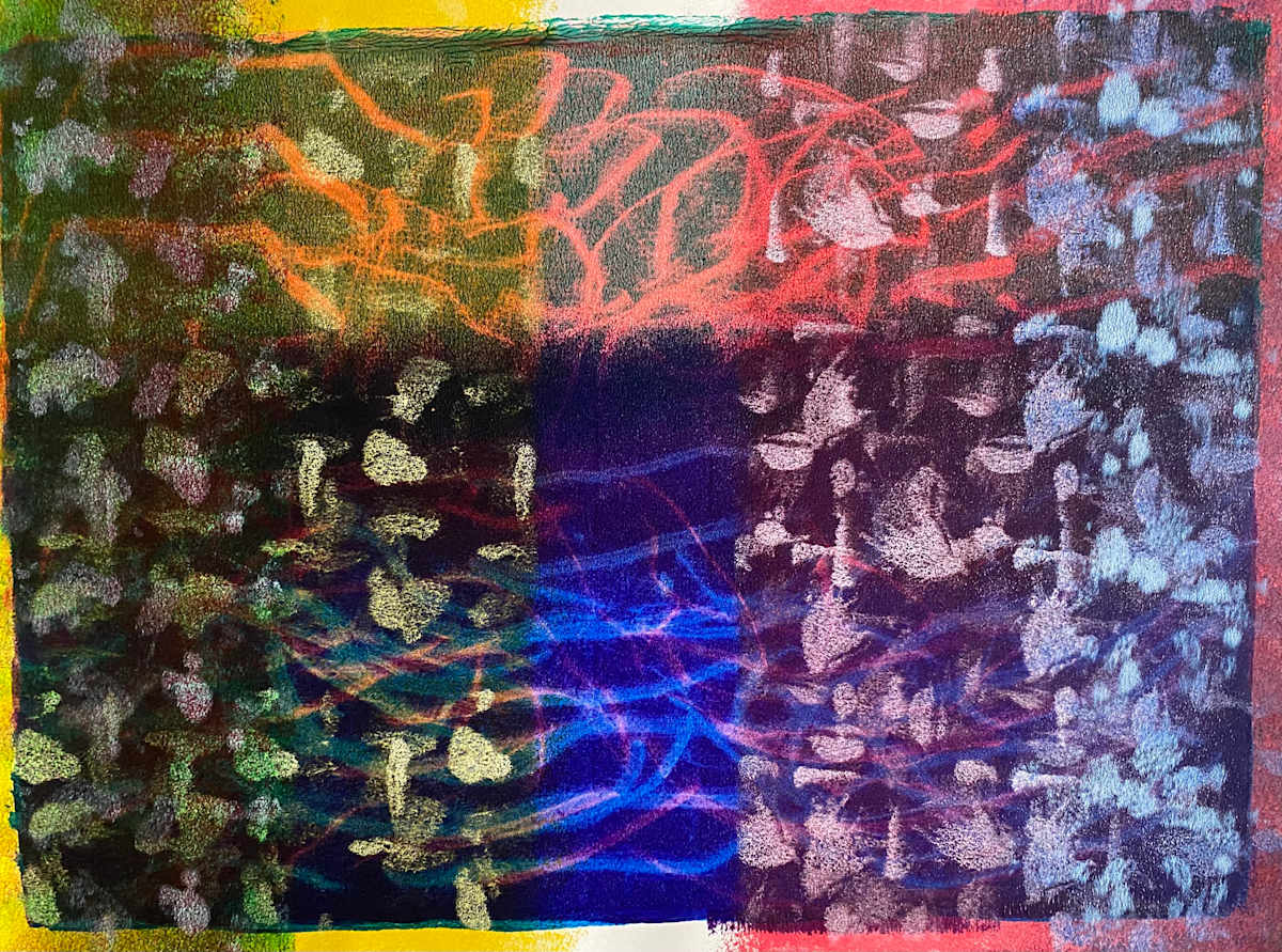 My Quotidian Beast by Dean Brown  Image: 2025, 18x24, acrylic on paper