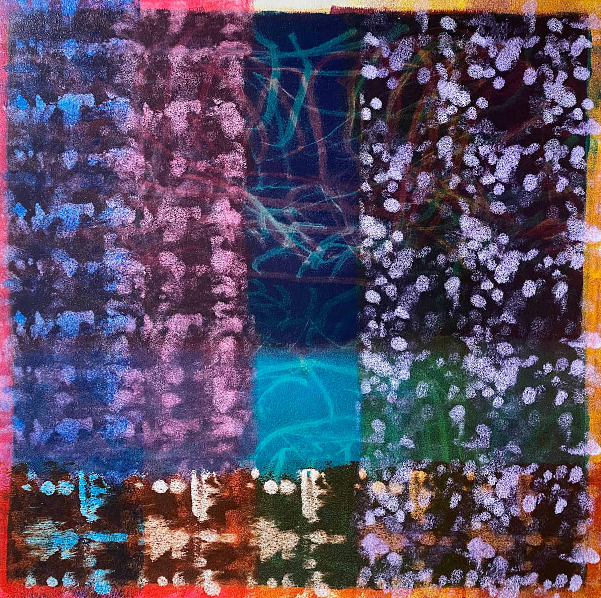 My Rubicund Concavity by Dean Brown  Image: 2025, 24x24, acrylic on paper