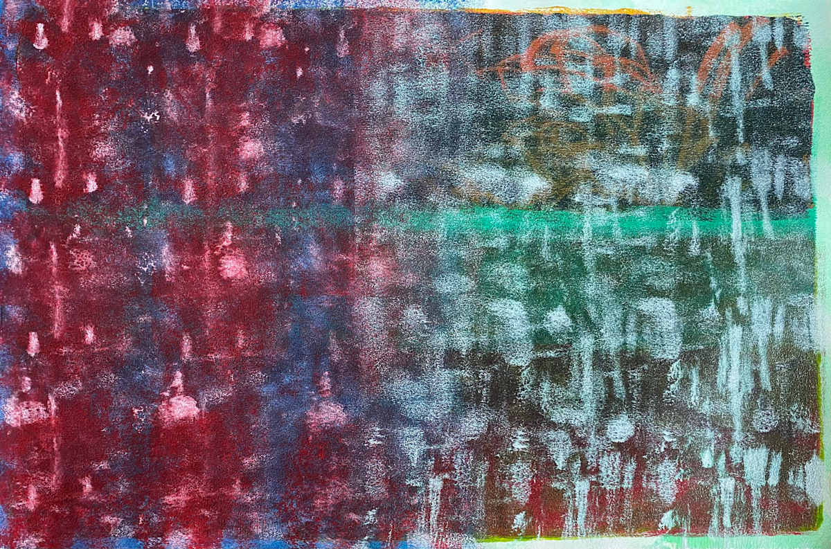 My Solipsistic Vault by Dean Brown  Image: 2025, 16x24, acrylic on paper
