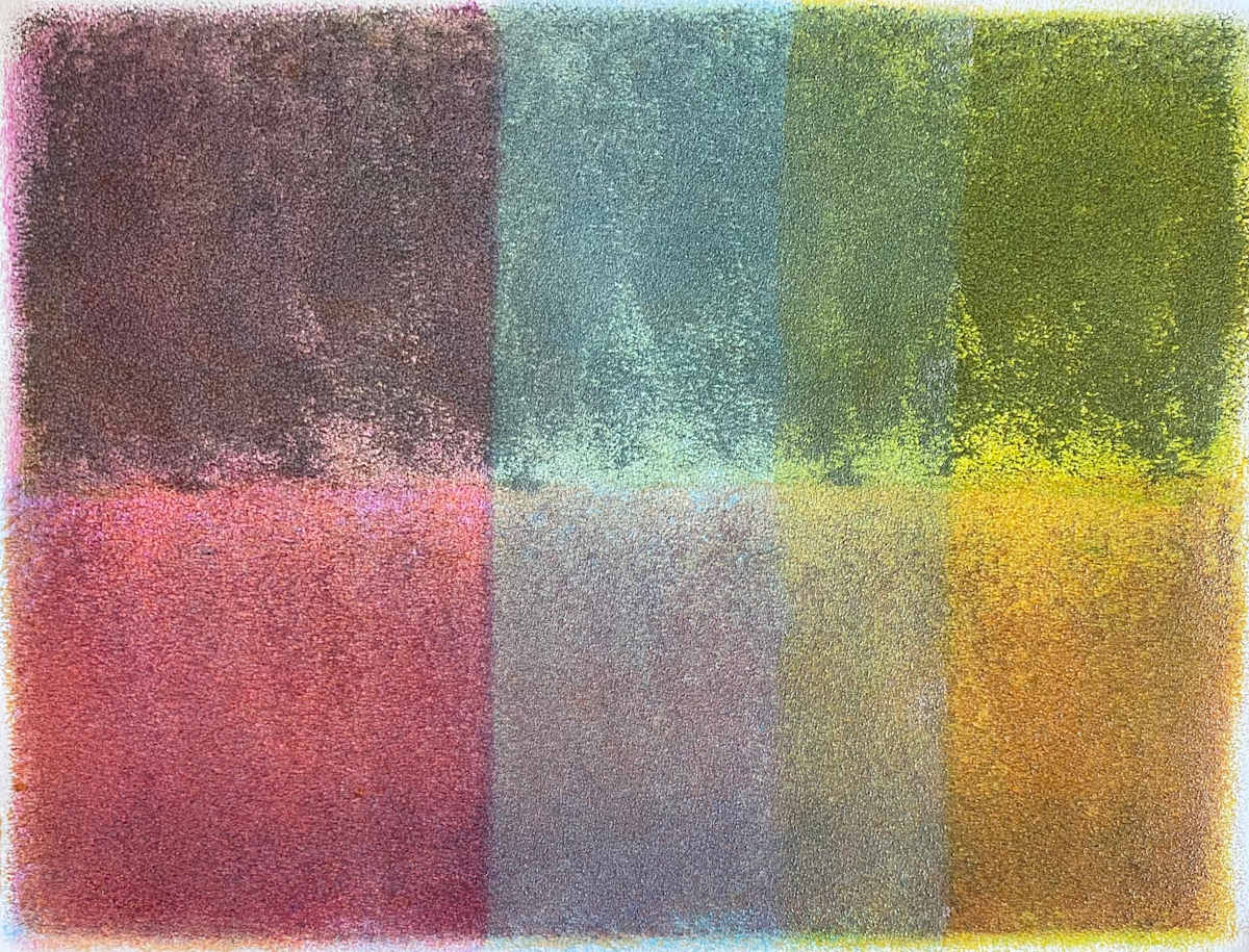 Nadir Volley by Dean Brown  Image: 2025, 12x16, acrylic on paper