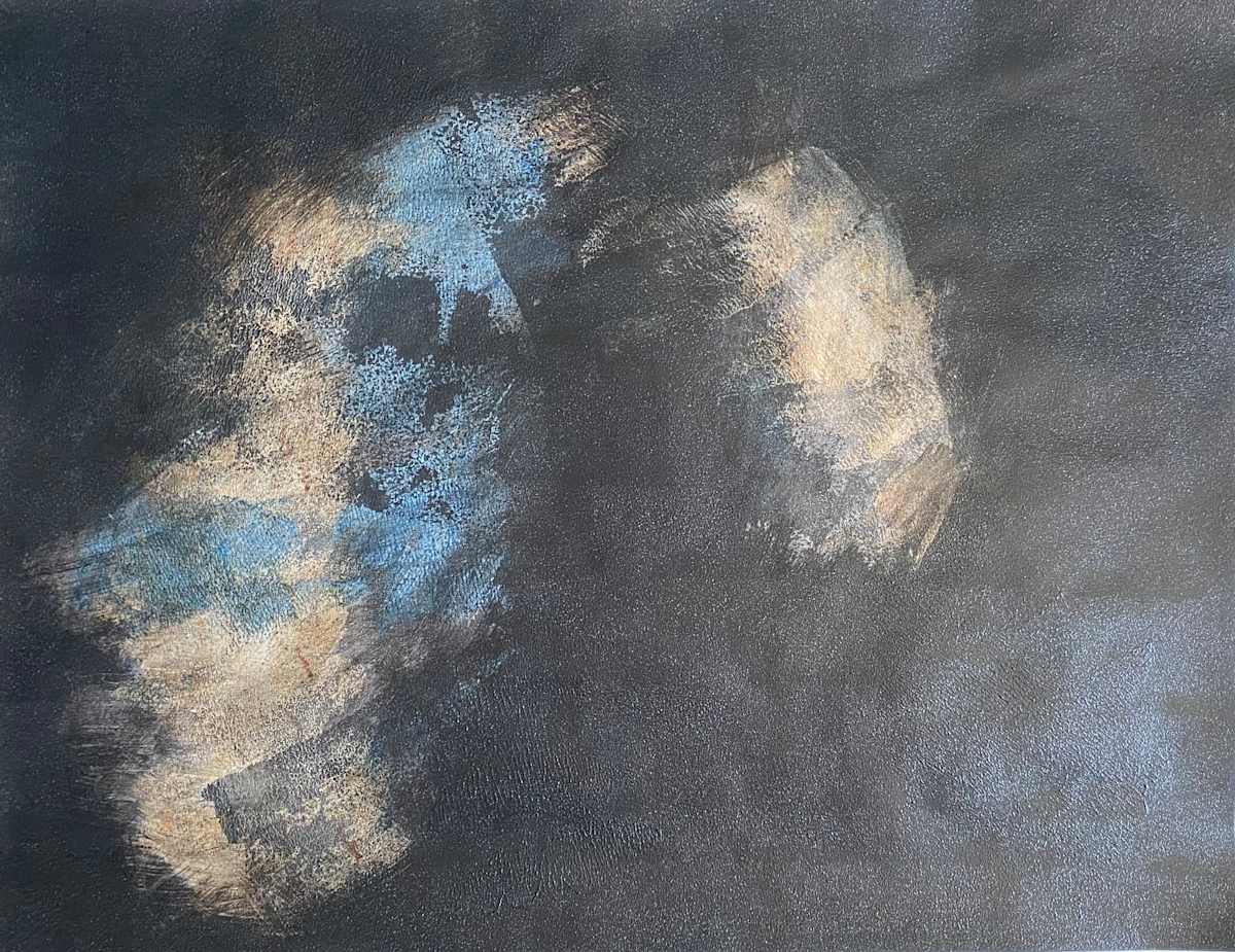 Off Grid by Dean Brown  Image: 2025, 20x26, acrylic on paper