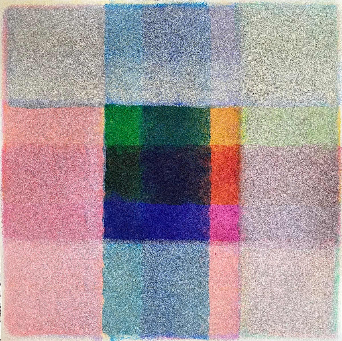 Pedantic Totality by Dean Brown  Image: 2025, 20x20, acrylic on paper