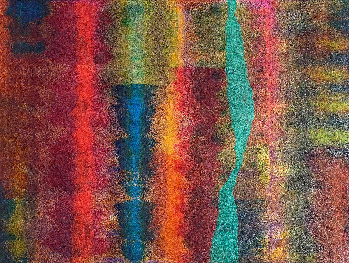 Peel Expiry by Dean Brown  Image: 2025, 18x24, acrylic on paper
