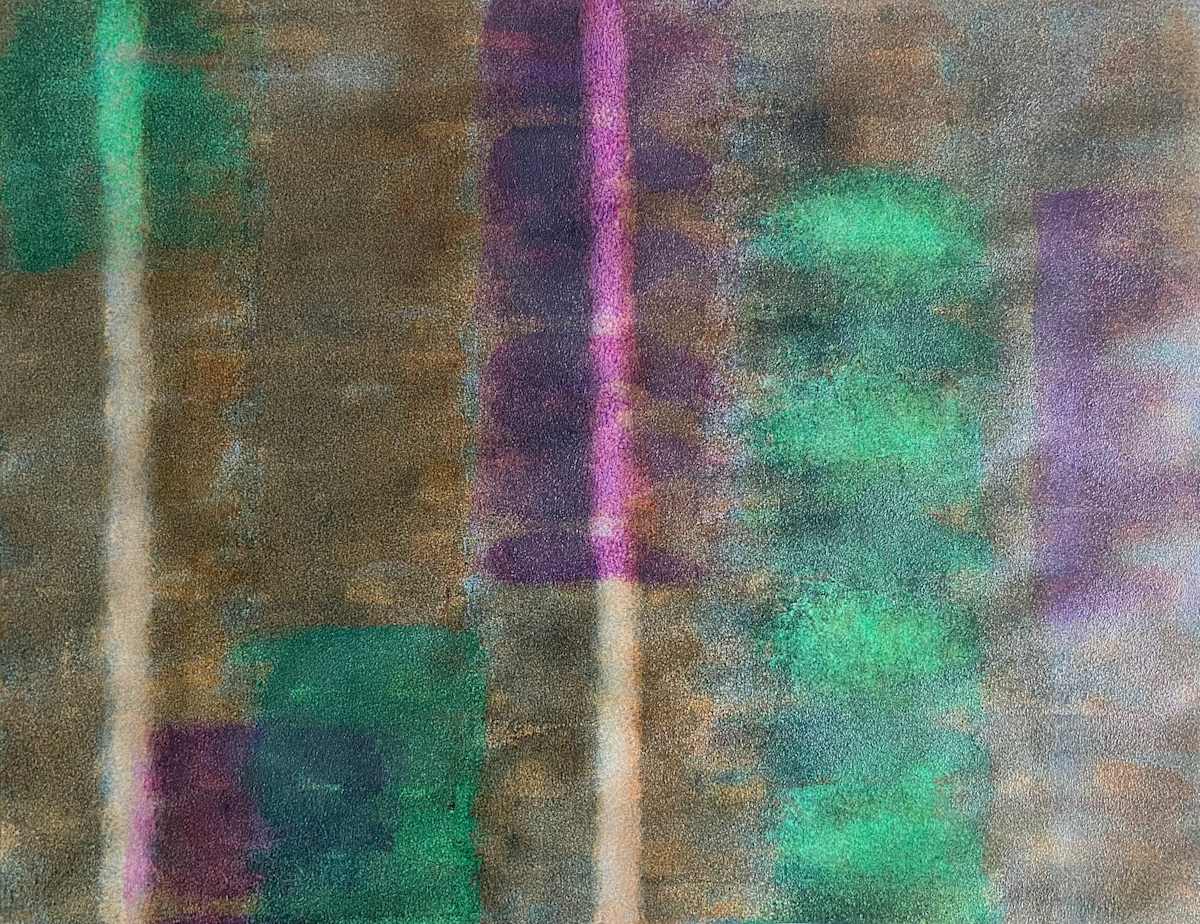 Restrain Cohere by Dean Brown  Image: 2025, 20x26, acrylic on paper