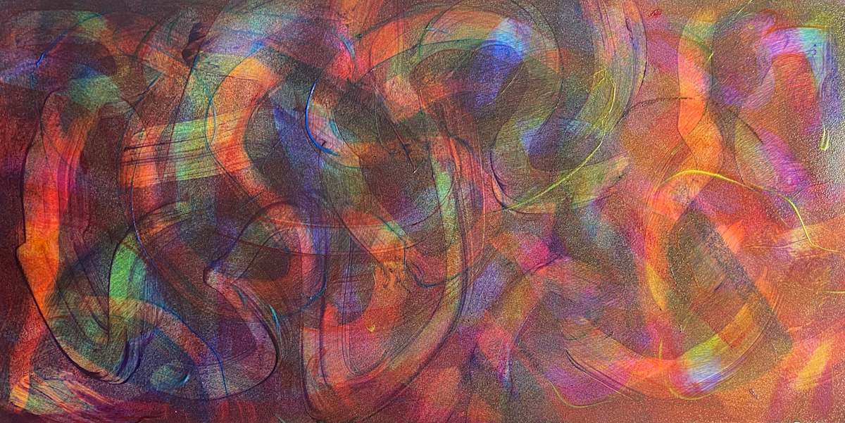 Shroud Over Desideratum by Dean Brown  Image: 2025, 12x24, acrylic on paper