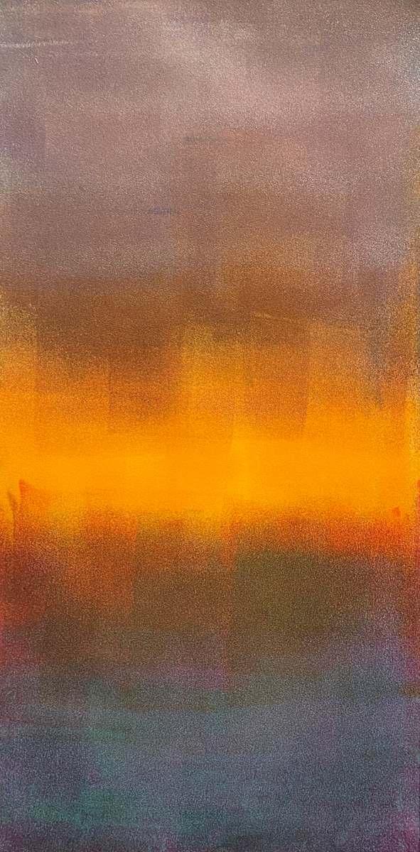 Shrouded Conclusion by Dean Brown  Image: 2025, 24x12, acrylic on paper