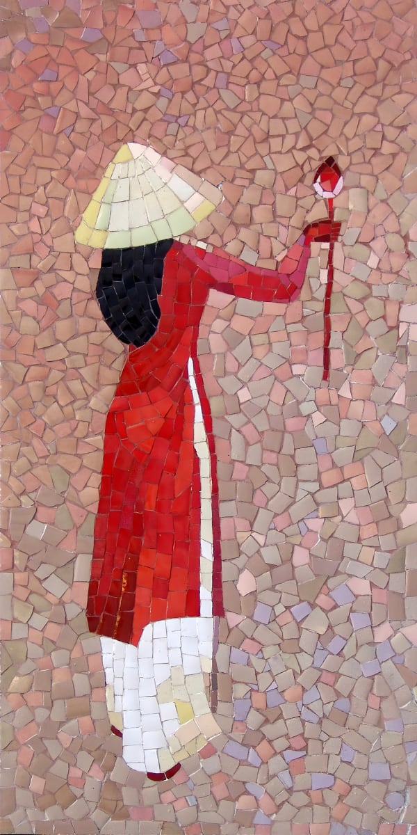 Red ao dai by Mai Van Nhon 