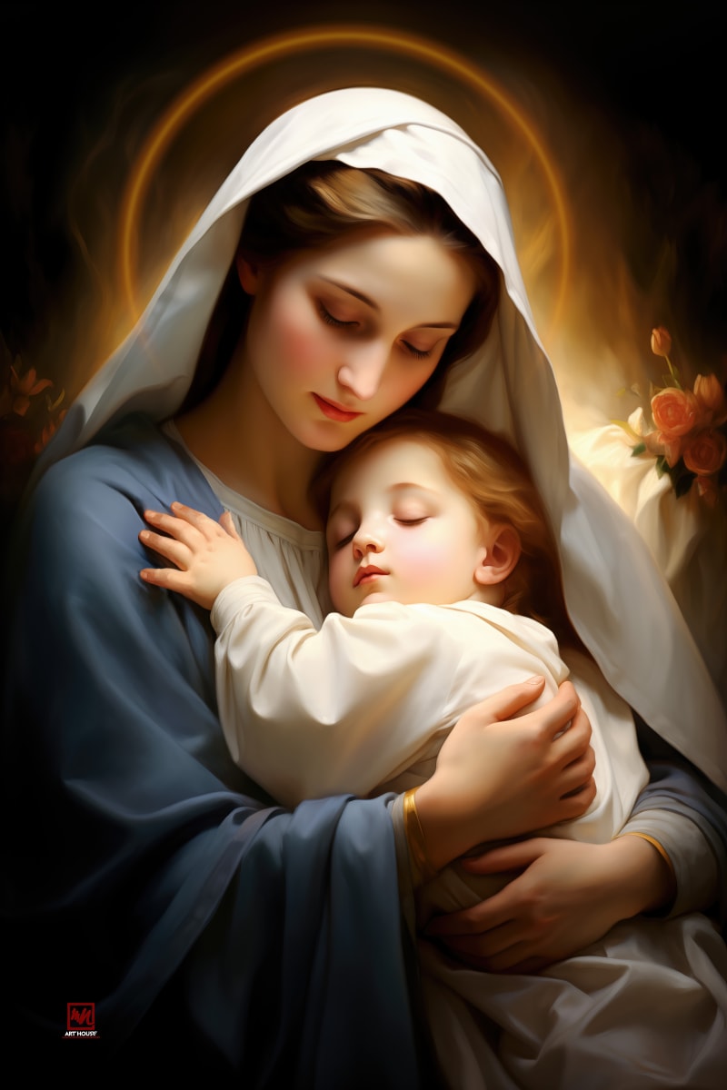 In the Arms of Mary 01 by Mai Van Nhon 
