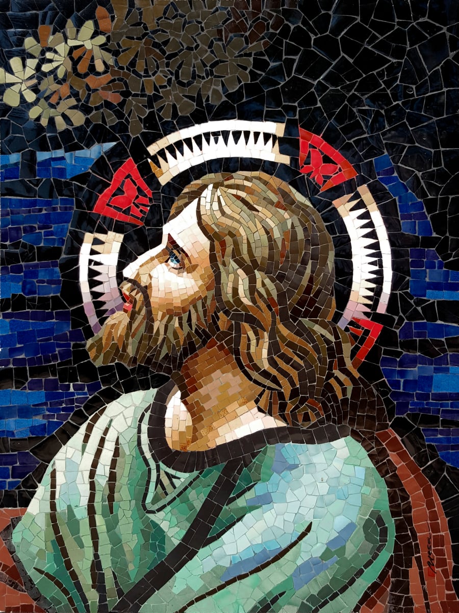 Jesus praying in the Garden of Gethsemane 04 4/4 by Mai Van Nhon 